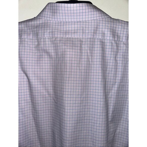 Brooks Brothers Purple Blue Windowpane Non-Iron Traditional Fit 19 - 35 GUC - Picture 5 of 8